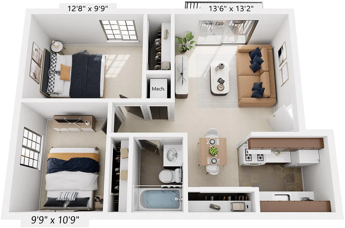 Floor plan Two Bedroom