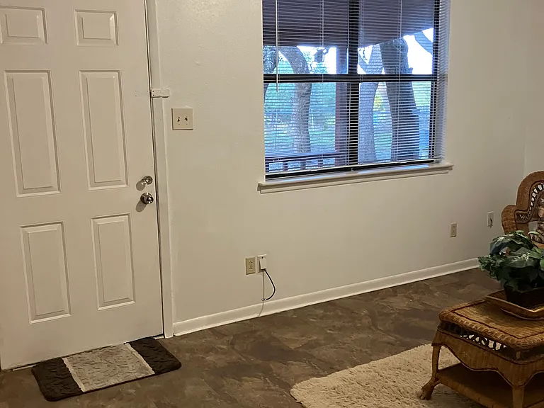 Front door leads out to the covered porch