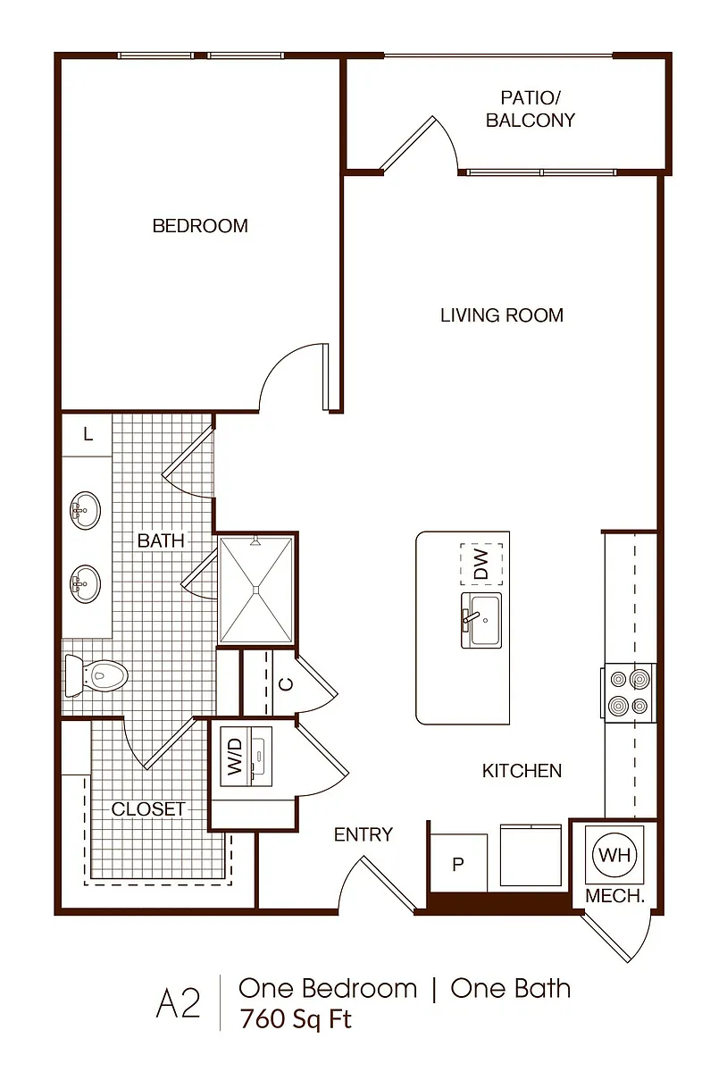 Floor plan 1 bedroom 1 bath