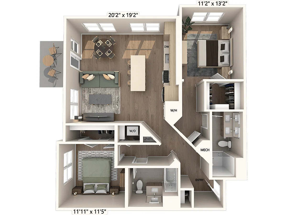 Floor plan B3m1-Base