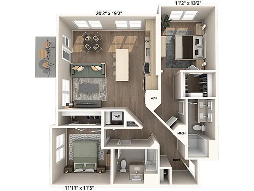 Floor plan B3m1-Base