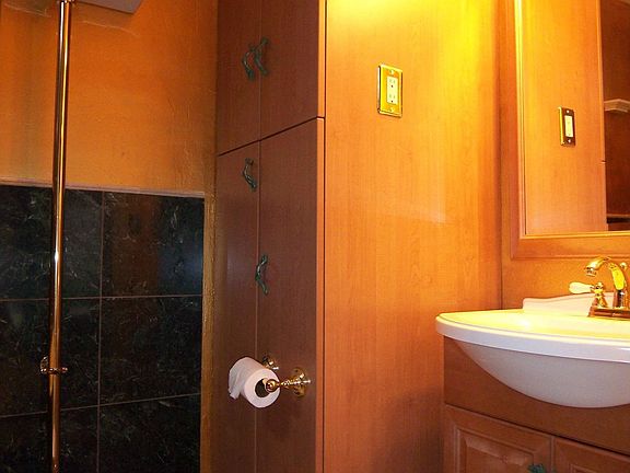 Master bath storage & vanity