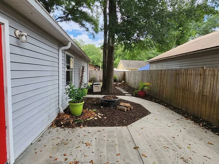 fenced in yard