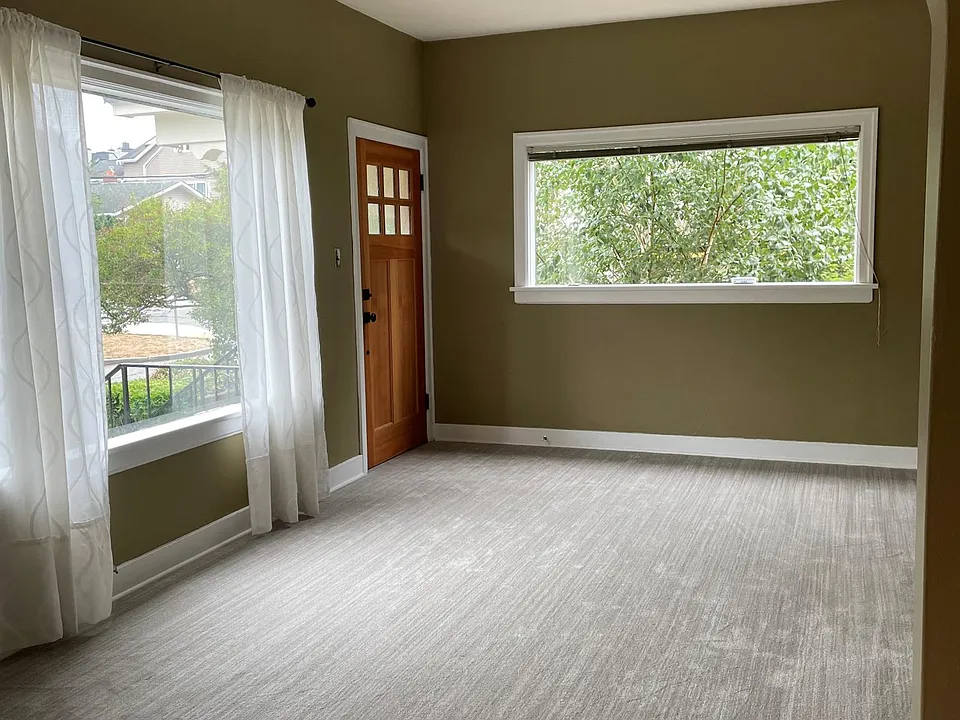 Living Room with new carpeting