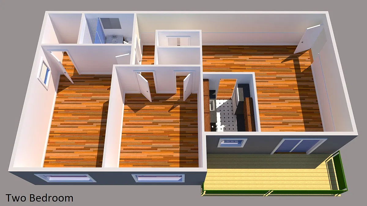 Floor plan 2 Bed 1 Bath