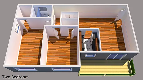 Floor plan 2 Bed 1 Bath