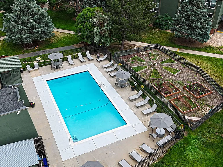 Pool and Community Garden
