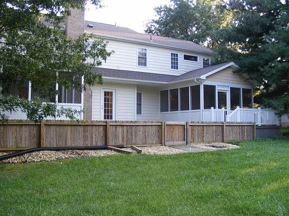 Rear view of home