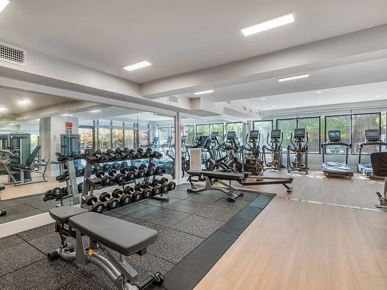 Fitness center with strength and cardio equipment