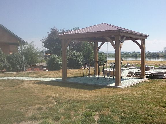 gazebo and firepit