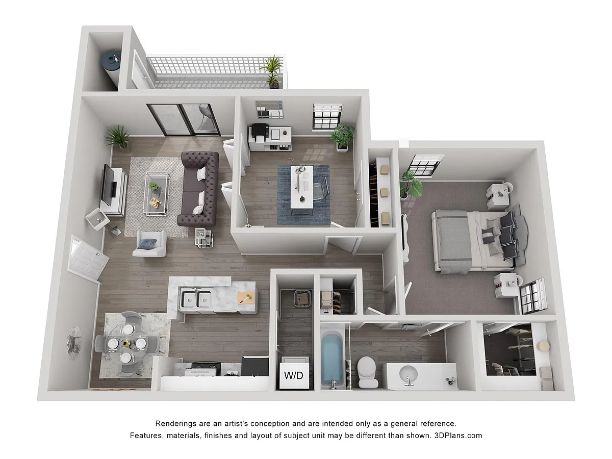 Floor plan 2 Bed 1 Bath