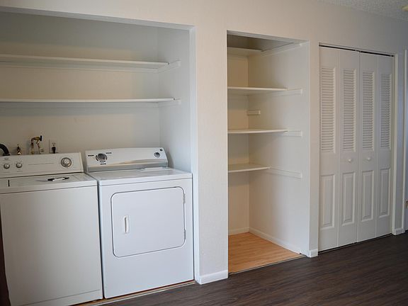 Clothes washer & dryer in kitchen