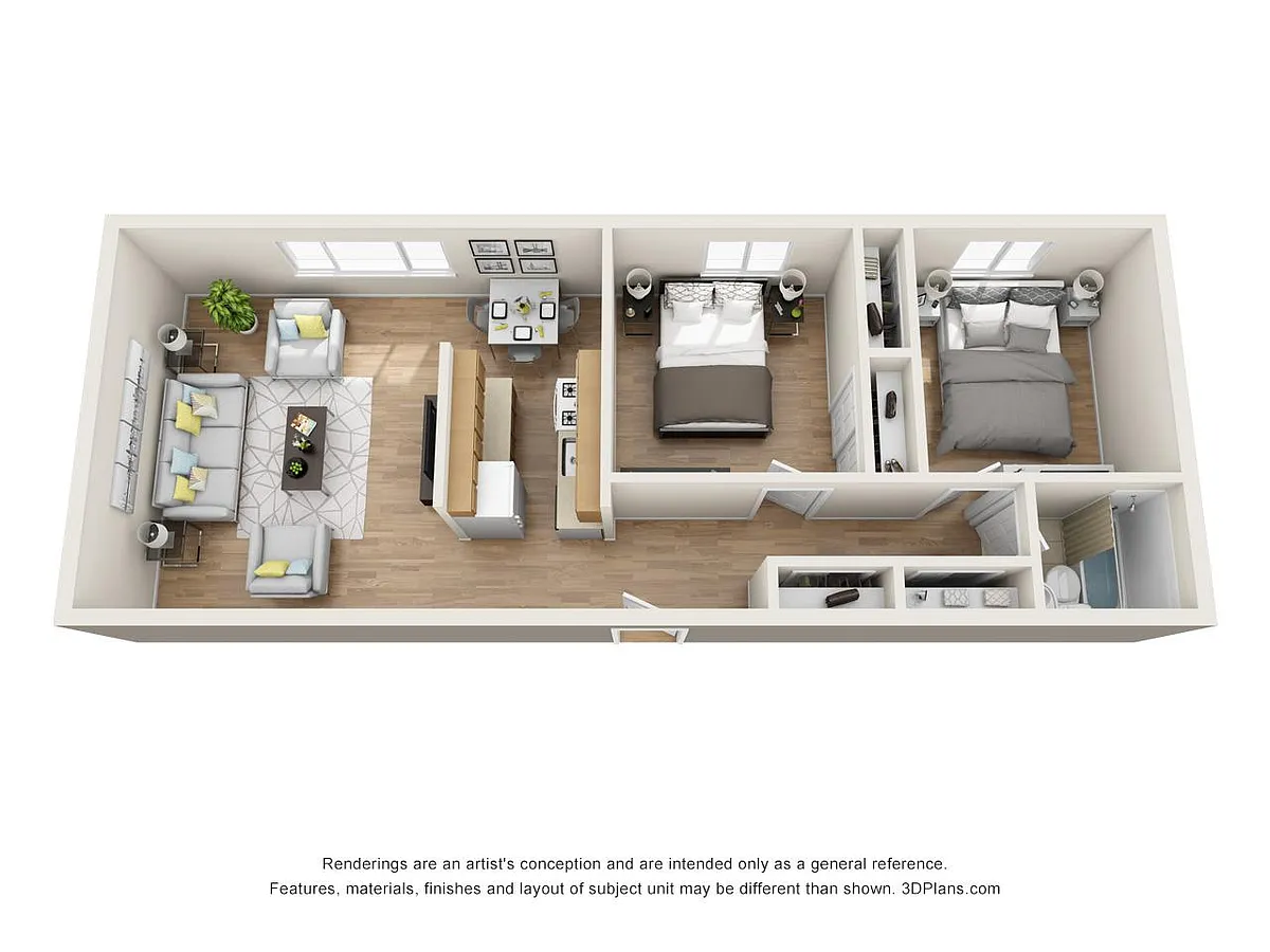 Floor plan Two bedroom Apts