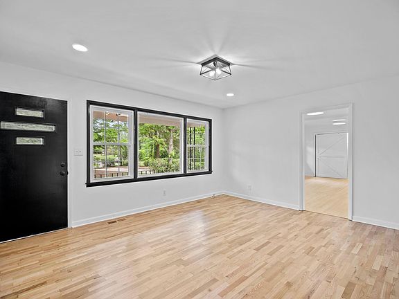 Entrance of home - red oak hardwood floor