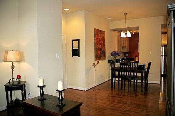 Open space in the living room/dining area