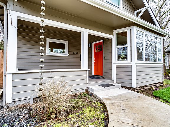 Gorgeous covered front porch with mail delivered to your door.