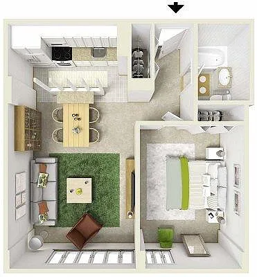 Floor plan 1 Bedroom