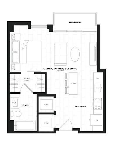 Floor plan Studio-A3.1.1