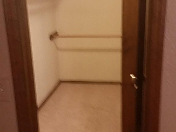 Walk in closet in master bedroom
