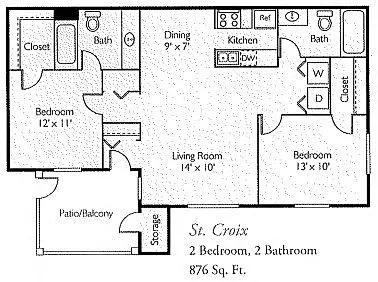 Floor plan St. Croix
