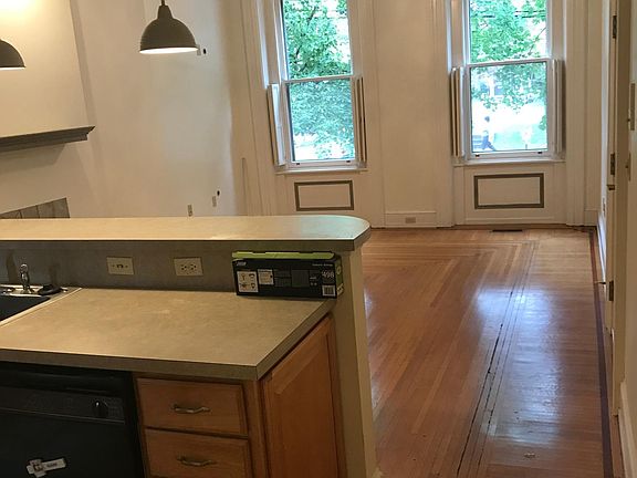 Kitchen into living room
