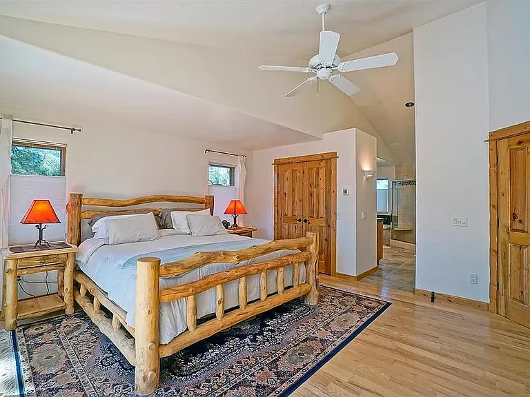 Master bedroom looking to bath