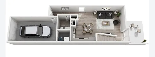 Floor plan Townhome - 3 Bed