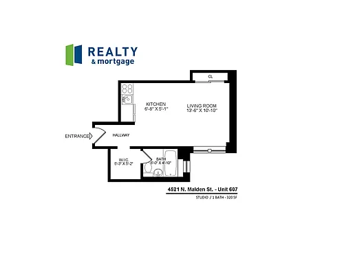 Floor plan Studio 607