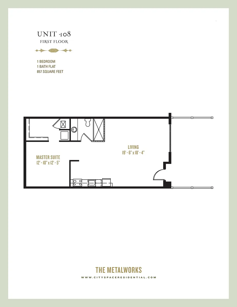 Floor plan GARAGE FLAT WITH PERSONAL PATIO