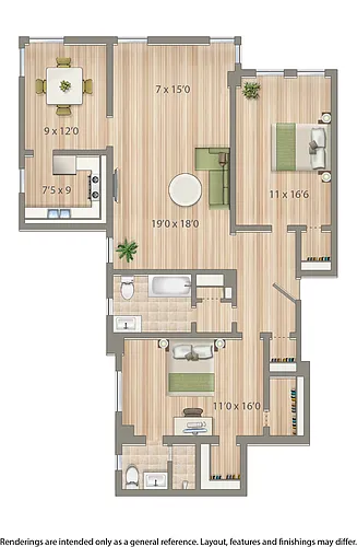 Floor plan 2 Bedroom F