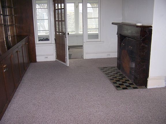 living area with fireplace