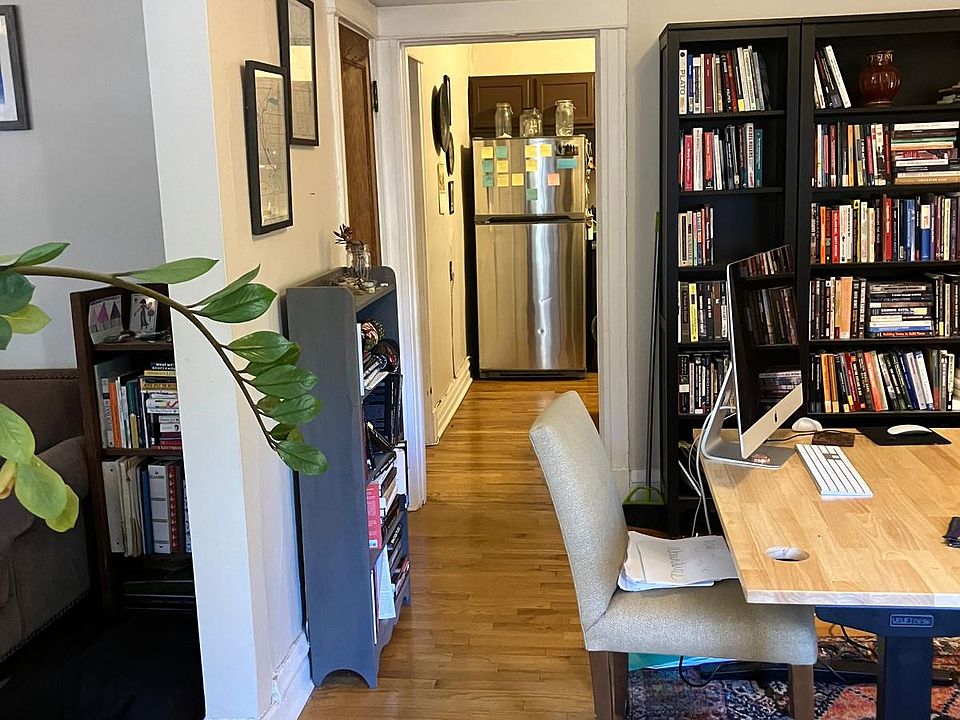 Kitchen and bedroom are off the hallway through the dining room