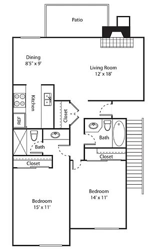 Floor plan Pine (ADA)
