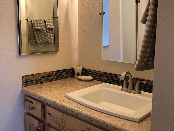Sink area separate from toilet and shower