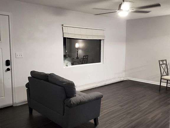 Living room with designer flooring