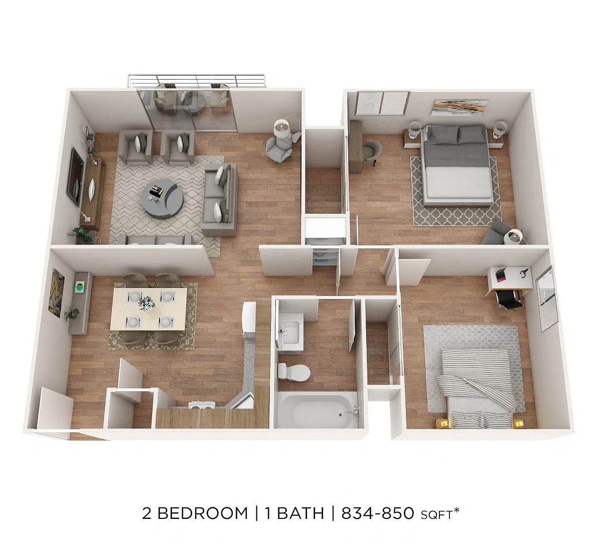 Floor plan Two Bedroom