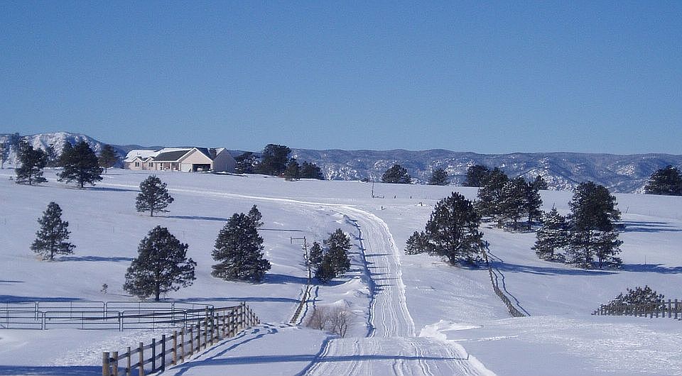 House with view of Front Range