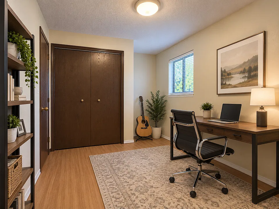Bedroom 2 staged as a home office