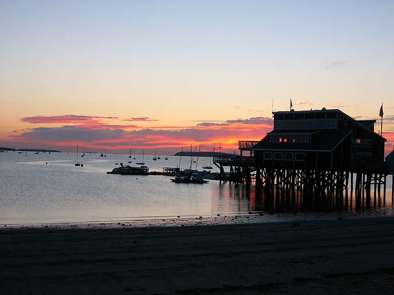 View of sunrise from the beach (less than a block away)