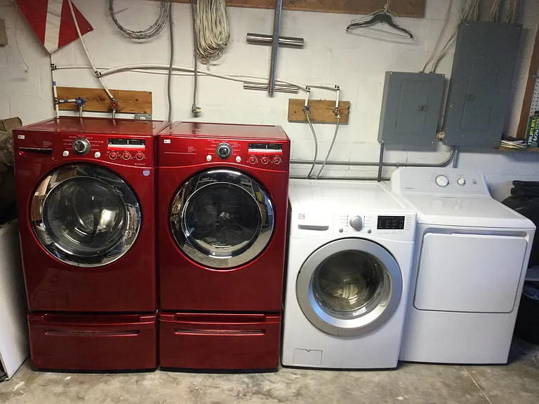 Laundry in attached garage
