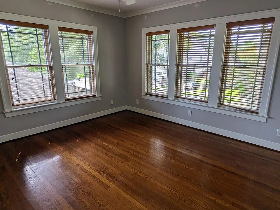 Large bedroom with outward facing views (this is a top floor unit)