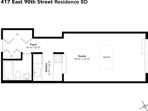 2nd image of 417 E 90th St APT 8D
