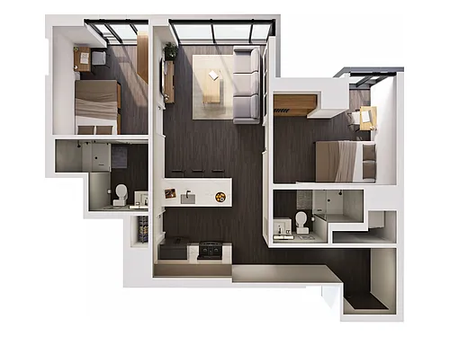 Floor plan 2 Bedroom A