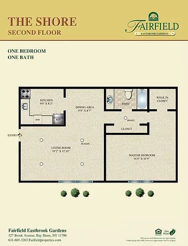 Floor plan The Brook Two Bedroom Upper