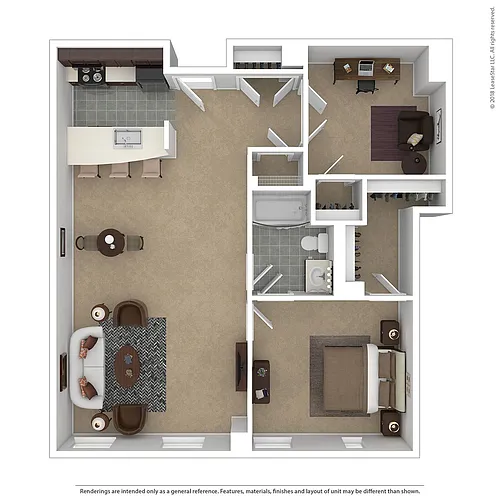 Floor plan One Bedroom - 700