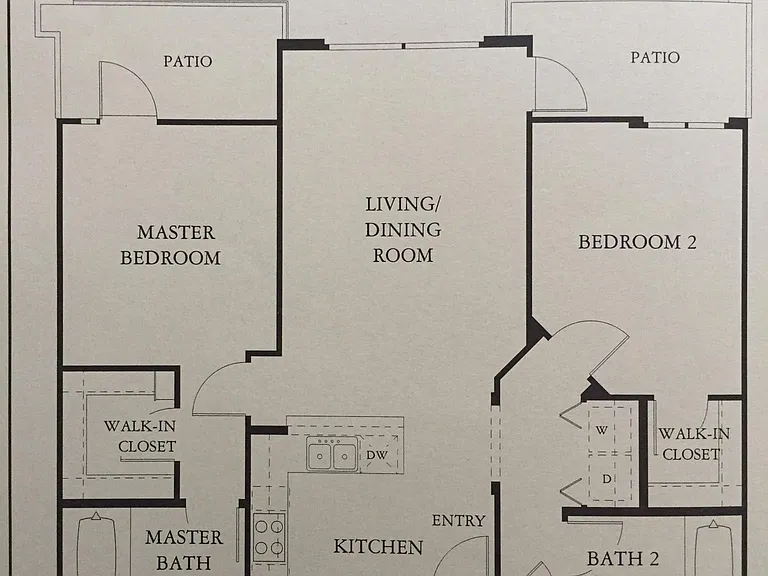 Dual master - No adjacent walls between bedrooms vs the Plan 3 1020 sf which has common walls.