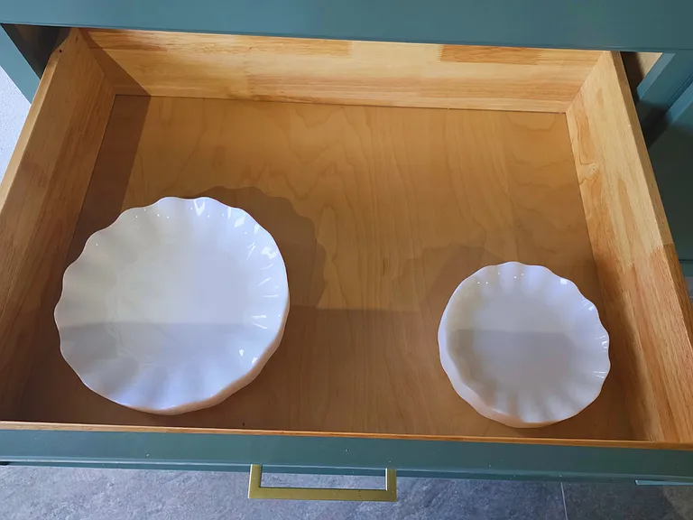 Two stylish white serving bowls, ideal for enhancing your dining experience.