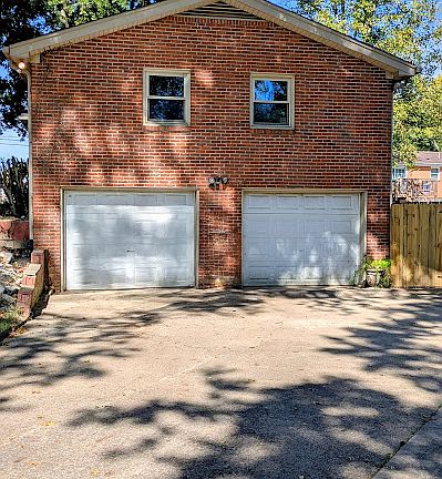 The side entry garage.
