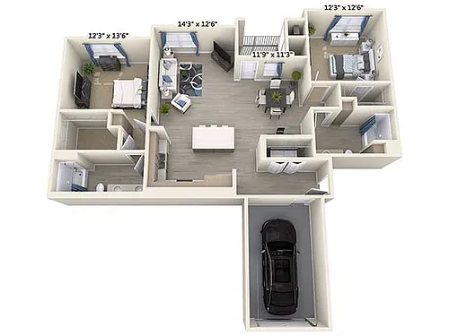 Floor plan B4-1300sq