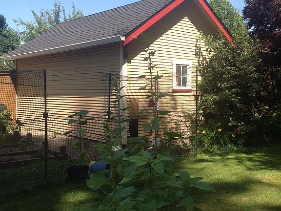 Garage and built-in coop